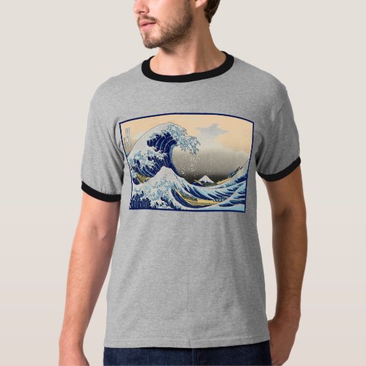 Great Wave Off Kanagawa & Mount Fuji Japan Sea T-Shirt (Vorderseite)