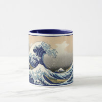 Great Wave Off Kanagawa & Mount Fuji Japan Sea