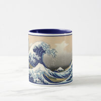 Great Wave Off Kanagawa & Mount Fuji Japan Sea