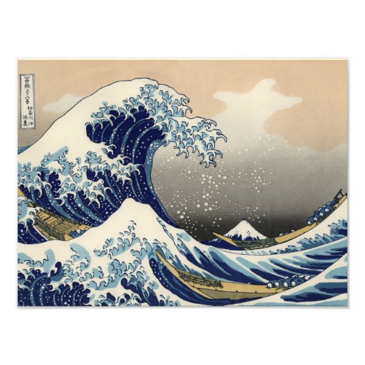 Great Wave Off Kanagawa Orientale Kunstkunst Fotodruck (Vorne)