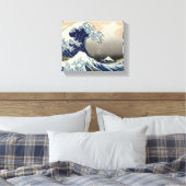 Great Wave Off Kanagawa Orientale Kunstkunst Leinwanddruck (Insitu (Schlafzimmer))