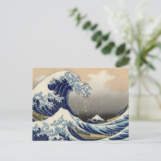 Great Wave Off Kanagawa Orientale Kunstkunst Postkarte (Stehend Vorderseite)