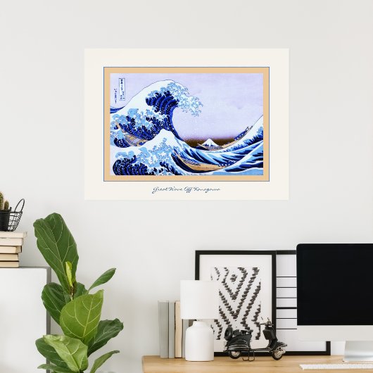Great Wave Off Kanagawa Poster (Heimbüro)
