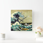 Great Wave Off Kanagawa Quadratische Wanduhr (Zuhause)