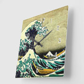 Great Wave Off Kanagawa Quadratische Wanduhr (Winkel)