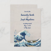 Great Wave Off Kanagawa Save the Date Einladung (Vorne/Hinten)