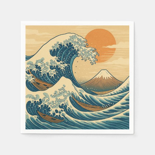 Great Wave Off Kanagawa Serviette (Vorderseite)