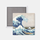 Great Wave Off Kanagawa Vintage japanische Fine Magnet (Vorderseite/Rückseite)