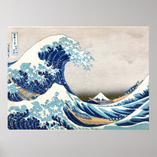 Great Wave Off Kanagawa Vintage japanische Fine Poster