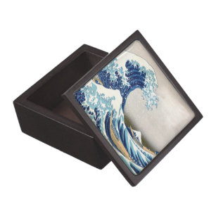 Great Wave Off Kanagawa Vintage japanische Fine Schachtel