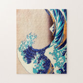 Great Wave Off Kanagawa Vintage japanische Kunst Puzzle (Vertikal)