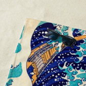 Great Wave Off Kanagawa Vintage japanische Kunst Strandtuch (Beispiel)
