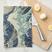 "Great Wave off Kanagawa" von Hokusai Geschirrtuch (Viertel Falte)