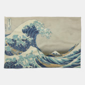 "Great Wave off Kanagawa" von Hokusai Geschirrtuch (Horizontal)
