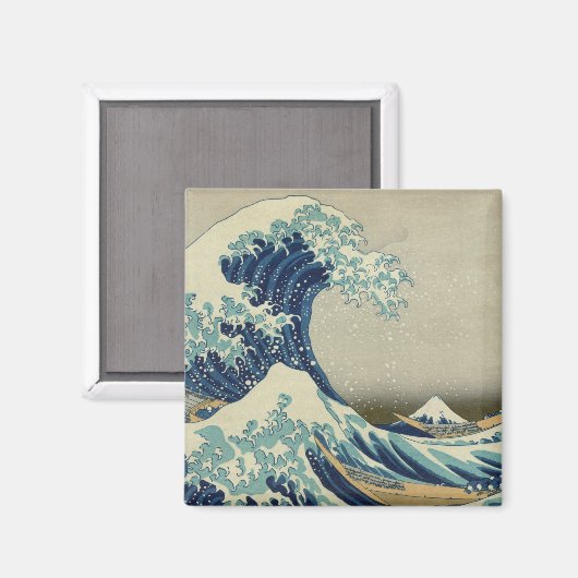 "Great Wave off Kanagawa" von Hokusai magnet (Vorderseite/Rückseite)