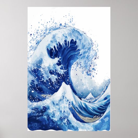 Great Wave Off Kanagawa Wall Art Poster (Vorne)