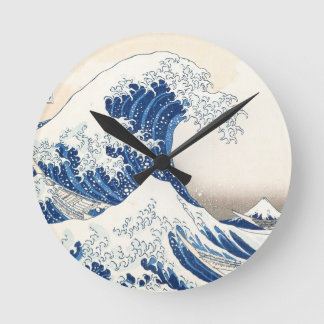 Great Wave off Kanagawa Wall Clock – Japanese Ukiy Runde Wanduhr