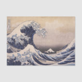 Great Wave Off the Coast of Kanagawa by Hokusai Seidenpapier (Vorderseite)