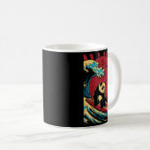 Great Wave Panda Surfing Meme Japanese Art Men Wom Kaffeetasse (VorderseiteRechts)