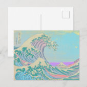 Great Wave Pastel Postcard Feiertagspostkarte (Vorne/Hinten)