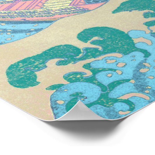 Great Wave Pastel Poster (Ecke)