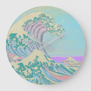Great Wave Pasteluhr Große Wanduhr