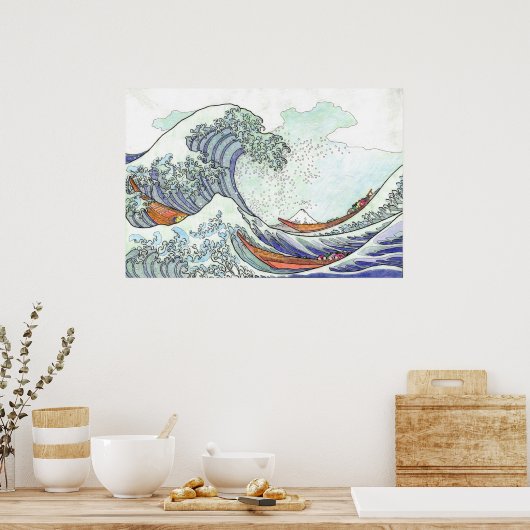 Great Wave Poster (Küche)