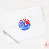 Great Wave & Rising Sun Aufkleber (Umschlag)