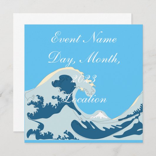 Great Wave Thunder_Cove Einladung (Vorne/Hinten)