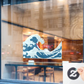 Great Wave Thunder_Cove Fensteraufkleber (Café-Fenster)