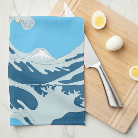 Great Wave Thunder_Cove Geschirrtuch (Viertel Falte)