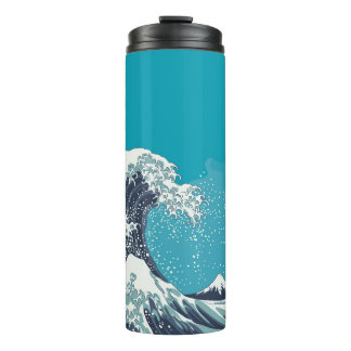 Great Wave und Mount Fuji Vintager japanischer Hol Thermosbecher