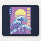 Great Wave Vaporwave Kanagawa Mousepad (Vorne)