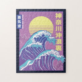 Great Wave Vaporwave Kanagawa Puzzle