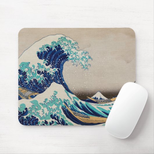 "Great Wave" Vintage japanische Kunst Mousepad (Mit Mouse)