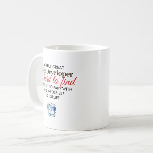 Great Web Developer Personalized Name Gift Kaffeetasse (Vorderseite Links)