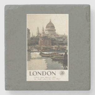 Great Western Bahnst paul Reise-Plakat Steinuntersetzer