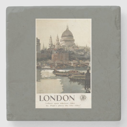 Great Western Bahnst paul Reise-Plakat Steinuntersetzer (Vorderseite)