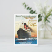 Great Western Railway Ireland Ship Postkarte (Stehend Vorderseite)