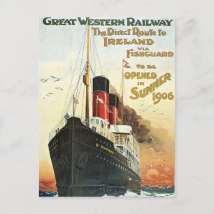 Great Western Railway - Nach Irland Postkarte