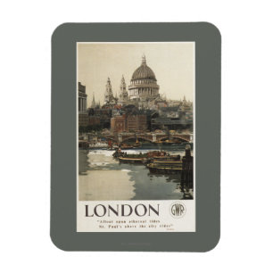 Great Western Railway St. Paul's Travel Poster Magnet
