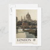 Great Western Railway St. Paul's Travel Poster Postkarte (Vorne/Hinten)