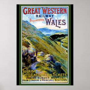Great Western Railway Wales Travel Poster