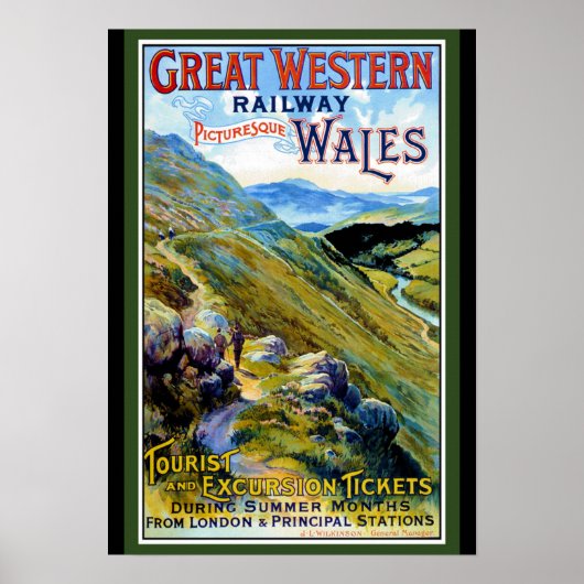 Great Western Railway Wales Travel Poster (Vorne)