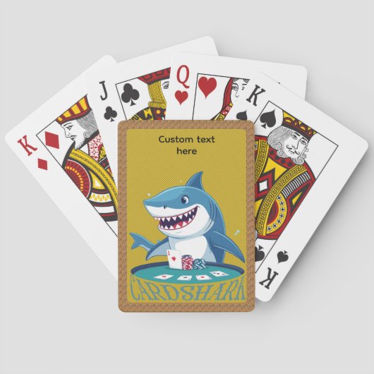 Great White Card Shark poker player playing cards Spielkarten (Rückseite)