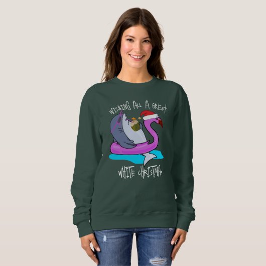 Great White Christmas Gift - Funny Holiday Sweatshirt (Vorne ganz)