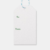 Great White Christmas Green Ugly Sweater Geschenkanhänger (Rückseite)