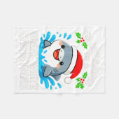 Great White Christmas Shark Funny Santa Holiday Pu Fleecedecke (Vorderseite (Horizontal))