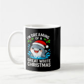 Great White Christmas Shark Funny Santa Holiday Pu Kaffeetasse (Links)