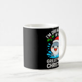 Great White Christmas Shark Funny Santa Holiday Pu Kaffeetasse (VorderseiteRechts)